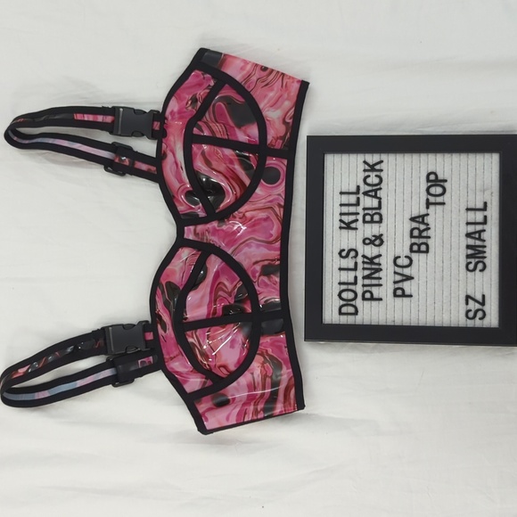 NWOT Dolls Kill Lady Acid Dimension Hologram Bra Top Club Exx Sz S - Picture 4 of 10